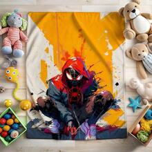1pc S-Pider-Man Print Blanket,Retro Cartoon Style Throw Blanket,Cartoon Character Printed Blanket,All-Season Universal Nap Blanket,Character Home Decor Blanket,Modern Fashion Gift Suitable For Home Bedroom Bed Sofa Office Lunch Break Cover Picnic Blanket - Nhiều màu - Xem 3