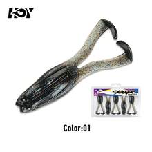 KINGDOM 5PCS/Package Frog Shadow Floating Soft Lure 90mm 6.2g, TPE Material Tear-Resistance, Design Low Center Of Gravity, Slow Retrieval, Salt Impregnated On Belly, Suitable For Bass Snakehead Pike - Multicolor - View 8