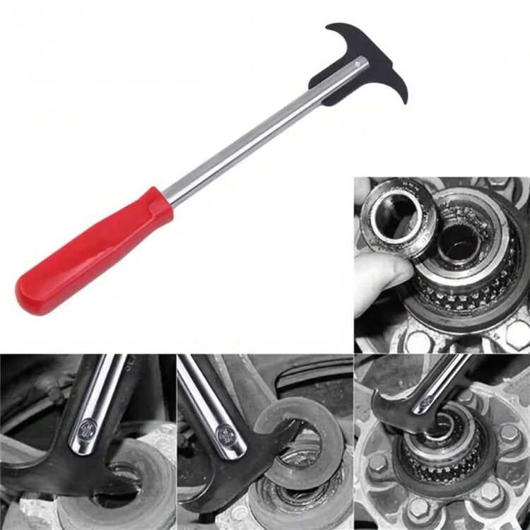 1 chiếc cờ lê tháo gioăng phớt dầu ô tô, cờ lê sửa chữa ô tô, dụng cụ tháo gioăng phớt ô tô thủ công, cờ lê kéo gioăng phớt dầu hai đầu, dụng cụ sửa chữa ô tô chuyên nghiệp thích hợp để tháo các loại gioăng phớt, vòng chữ O và gioăng phớt dầu trong ô tô. - A - Xem 4