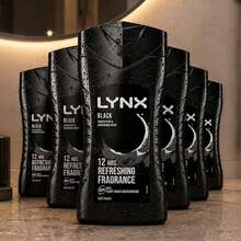 Lynx Black Shower Gel 225ml - Pack Of 6 - Sandalwood - View 1