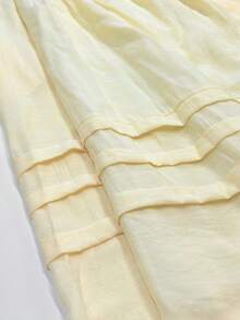 Vestido largo tirantes holgado con bolsillos, estilo vacacional verano 2026 - Amarillo - Ver 6