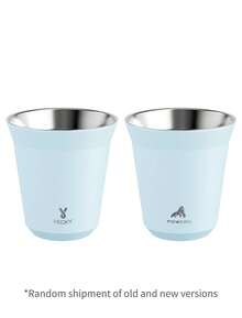 Meoky 6oz Stainless Steel Espresso Cup, Double Wall Insulated Metal Small Coffee Cup, Suitable For Outdoor And Home Use, Lightweight And Portable - Blue - View 3