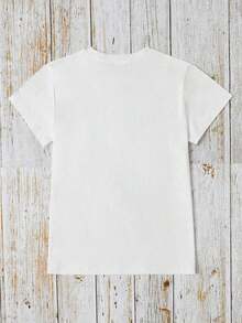 New Spring/Summer 2026 Collection: Elegant, Luxurious, And High Fashion Clothing! Women's Printed T-Shirt – Adorned With Pearl And Crystal Patterns, Vintage Tropical Style, Breathable And Comfortable - 白色 2 - 查看 2