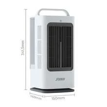 JFBONIN 1700ml 3-In-1 Mini Portable Air Cooler, Touch Control, Timer Function, Powerful Wind, Water & Ice Cooling, 120° Oscillation, Multifunctional Desktop Air Cooler For Home - White - View 9