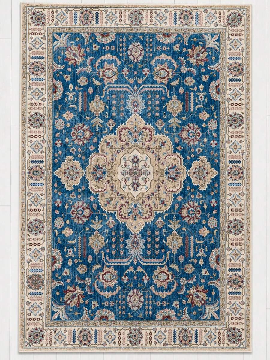 Modern Non-Slip Kitchen Runner Rug, Washable Minimalist Floor Mat For Home Decor, Bedroom, Livingroom Rug, Made In Turkiye 80x200 Cm, 80x300 Cm,100x200 Cm, 120x180 Cm - Royal Blue - View 1