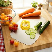 CINEYO 1pc Pure Titanium Cutting Board - Perforated Kitchen Cutting Board, Schneidebrett, Multiple Sizes In Silver Color, Chopping Board, Suitable For Cutting Meat, Vegetables, Fruits, Kitchen Accessories, Grill Accessories, Chopping Board, Barbecue - Silver - View 3