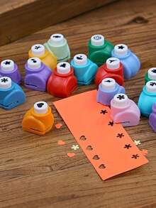 6/1pc Embossing Tool/Punch Set Craft Hole Punch Multicolor Creative Paper Punch Set, Suitable For DIY Handmade Album Decoration, Card Making, Art Photo Decoration, Stationery Supplies And Other Handmade Crafts, A Multifunctional Handmade Tool Gift, Desktop Decoration, Gift Filler, Room Decoration, Card Making Tool, DIY Scrapbook Handmade, Shape Cutter/Mold, Handmade Decoration, Heart/Star/Flower Embossing Tool - Multicolor - View 3