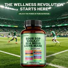 Miriyalyad 24 In 1 Soursop Shilajit Sea Moss Lions Mane Supplement, Immune & Energy Support, 120 Capsules - 1PCS - View 5