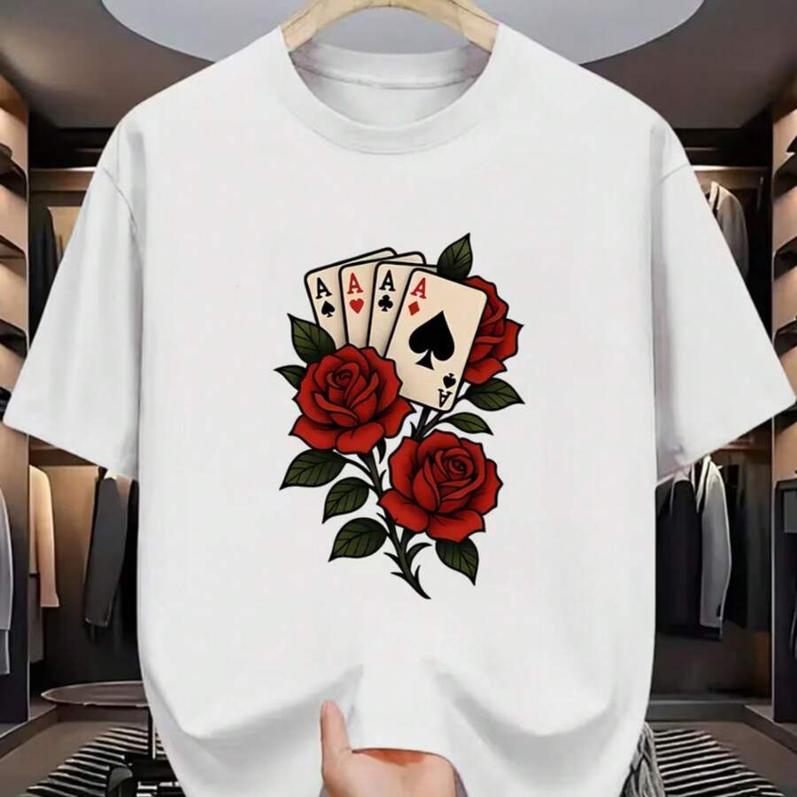 Printed T-Shirt For Men And Women - White - View 1