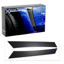 Front Side Fender Vent Overlays Vinyl Decal, Fender Air Flow Vent Outlet Sticker Trim Compatible With Subaru WRX STI 2015-2021 Carbon Fiber Pattern - 碳纖維風格下部 - 查看 1