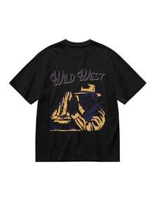 Camiseta Cómoda Casual para Mujer Talla Grande - Negro - Ver 1