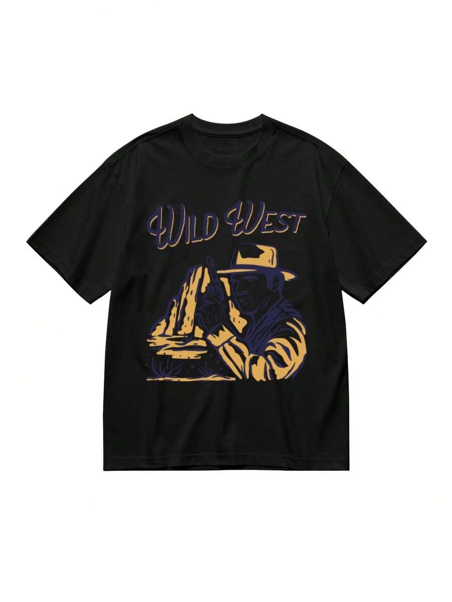 Camiseta Cómoda Casual para Mujer Talla Grande - Negro - Ver 1
