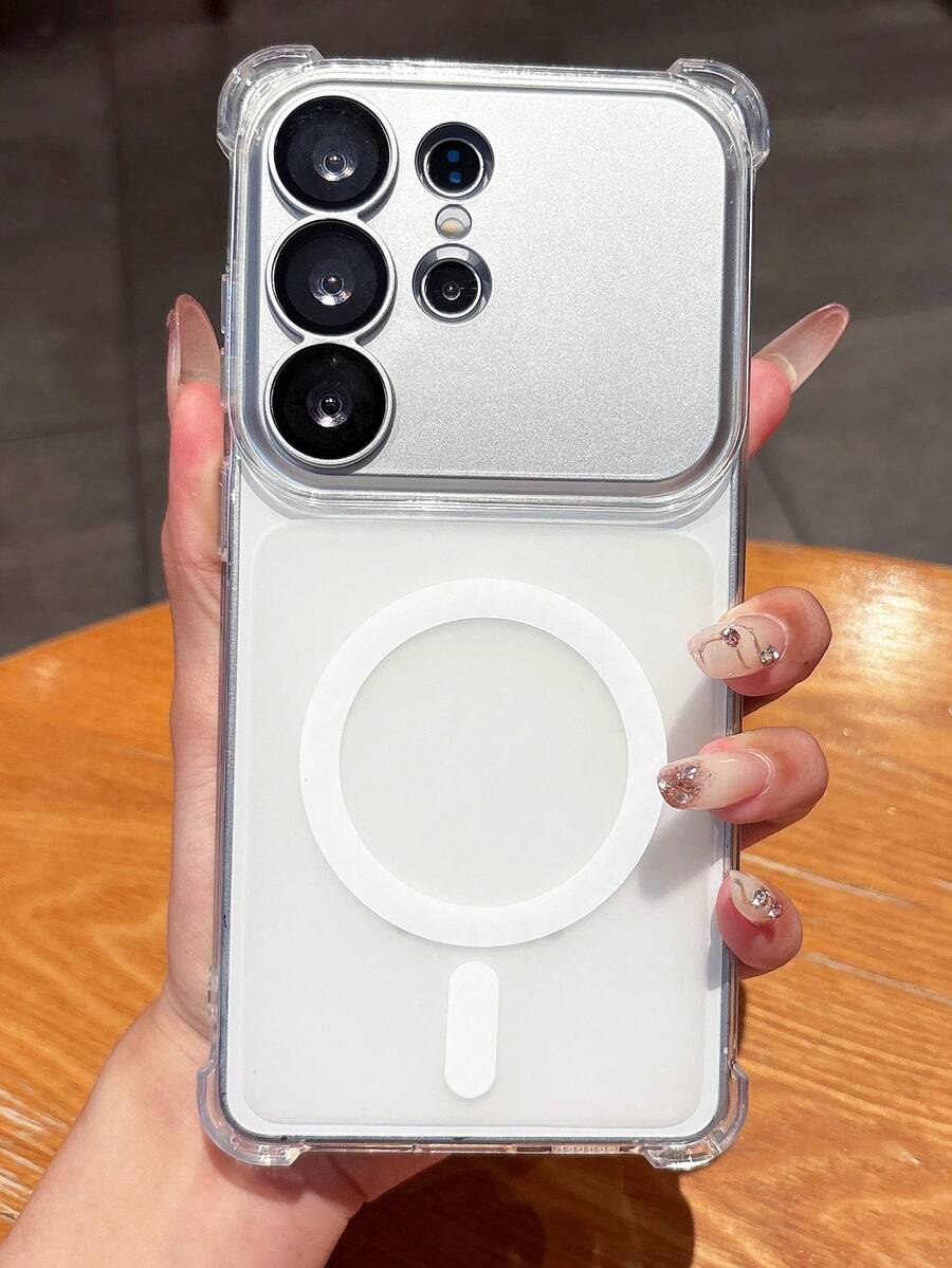 Luxury Matte Transparent Detachable Lens Phone Case Compatible With Samsung Galaxy S26Ultra S26Plus S25Ultra S24Ultra S25 S24 Plus Support Wireless Charging Camera Protect Back Cover