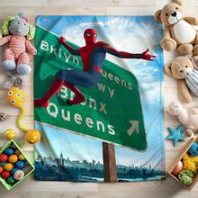 1pc S-Pider-Man Print Blanket,Retro Cartoon Style Throw Blanket,Cartoon Character Printed Blanket,All-Season Universal Nap Blanket,Character Home Decor Blanket,Modern Fashion Gift Suitable For Home Bedroom Bed Sofa Office Lunch Break Cover Picnic Blanket - Nhiều màu - Xem 3