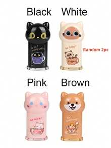 2pcs/Set Cartoon Pet Shaped Manual Pencil Sharpener, Cute Cat & Dog Design Acrylic Multi-Functional Mini Pencil Sharpener, Creative Stationery Gift, Children Art & Drawing Supplies - Sets - View 12