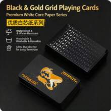Bộ bài tây mạ vàng sang trọng - Bộ bài poker PVC chống nước chất lượng cao, thiết kế lưới đen, bền và mềm tiêu chuẩn casino, phù hợp cho trò chơi người lớn, biểu diễn ảo thuật và sưu tập - Nhiều màu - Xem 7