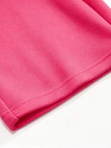 Men's Casual Knit 7 Inch Shorts, Loose Wide Leg Drawstring Waist Sweat Shorts With Pockets, - Hot Pink - View 4
