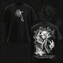 Escanor T-Shirt From The Seven Deadly Sins - A269 "Who Decided That?" Pride Sin Graphic Retro Heavy Unisex Anime Streetwear Gift For Fans - 黃色 - 查看 1