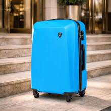 W WINGS 20"、24"、28" ABS+ 硬殼行李箱套裝 | 密碼鎖、伸縮手把、360°旋轉輪，適用於度假與商務旅行 - 藍色 - 查看 10