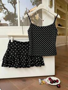 Xghhjm Falda Mini de Terciopelo Negro con Volantes para Mujer, Ideal para Fiestas de Invierno - Negro 3 - Ver 5
