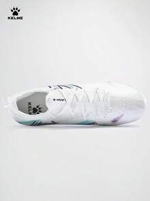 KELME 男士足球鞋，Jidian 5.0 中档 MG 专业比赛短钉鞋，成人日常训练鞋 - 白彩色 - 查看 7