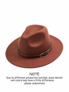 1pc Autumn/Winter Wide Brim Wool Felt Hat, Elegant Elegant Belt Decor Western Cowboy Hat, Personalized Casual Fashion Style Heart-Shaped Crown Hat, European And American Western Unisex Cowboy Hat, Suitable For Party, Gathering, Western Theme Event, Daily Wear - Multicolor 2 - View 25