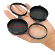 2 Pieces Binoculars Protective Rubber Objective Lens Cap Binocular Best Protect 52-55MM - Multicolor - View 2