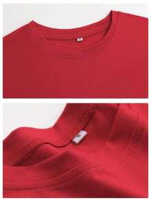 Camiseta Casual de Algodón para Mujer, Cuello Redondo, Manga Corta, con Estampado Gráfico de "Lovely Loved Mamaw", Hombros Caídos, Perfecta como Regalo para el Día de la Madre - Lacre - Ver 4