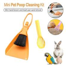 Mini Broom & Dustpan, Hamster Poop Scoop, Cleaning Brush & Cleaning Tools - Suitable For Cleaning Cages Of Hamsters, Rabbits, Reptiles & Other Small Pets - A - View 1