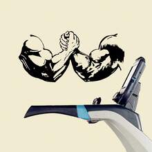 Removable Vinyl Decorative Wall Sticker For Gym, Bodybuilding, Muscle, Arm Wrestling Competition - C - View 2