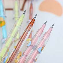 4pcs Cartoony Retractable Pencils, DIY Assemble Without Sharpening, Mini Portable, Suitable For School, Office, Smooth Writing, Comfortable Grip, Ideal Gift For Students, Classroom Rewards, School Supplies, Office Supplies, Stationery Supplies, Stationery, Pens (Random Style) - A - View 3