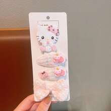 SANRIO Bộ 14 kẹp tóc hình nơ hoa hoạt hình dễ thương, phụ kiện tóc ngọt ngào cho bé gái. - Xem 2