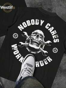 Cute Unisex Premium Casual T-Shirts, Men's Graphic Tee, Dirty Hands Clean ❤️ Money Daily Wear 100% Cotton Unisex Gift Idea For Him Or Her Urban Fashion Top - 黑色 5 - 查看 2