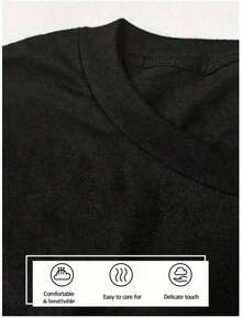 Women's One-Piece Set Consisting Of A Short-Sleeved Crew Neck T-Shirt With A Simple And Casual Design Featuring Hearts, Bows, And Strawberries. Made From 100% Cotton With A 220-Gram Cotton Weight, This Women's Short-Sleeved Crew Neck T-Shirt Offers A Soft And Comfortable Feel, Making It Suitable For Spring, Summer, Autumn, And Winter Wear. It's Versatile Enough For Fitness Workouts, Everyday Wear, Vacations, School, The Office, Meetings, And Other Appropriate Occasions. Suitable For Both Women And Men, Perfect For Summer. Available In Black, White, And Beige. - 黑色 - 查看 3