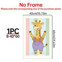 1/3件套帆布墙画海报，适用于房间家居装饰，美观实用，可选画框，可用于房间装饰、卧室装饰、婴儿房装饰、客厅装饰、办公室装饰等。可爱动物主题儿童房墙画三件套，适合婴儿房装饰、儿童卧室墙画，北欧风格儿童房艺术画。 - 彩色 - 查看 20