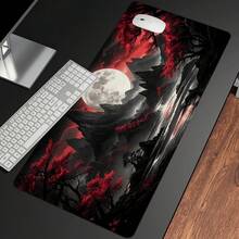 1pc Dark Moon Pattern Oversized Durable Gaming Keyboard Pad Gaming Table Pad Office Keyboard Pad Laptop Mouse Pad Learning Table Pad - Precise Stitching Back Rubber XL XXL - Perfect For Home Office Work Game Room Back-To-School Accessories - View 4