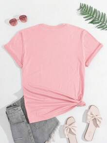 New 2026 Collection: Women's Cotton T-Shirt, Retro Style Y2K GOD FIRST - Breathable Short Sleeve T-Shirt With Round Neck And Faith Letters, Casual Church Wear, Suitable For Daily Use And Religious Wear. - 黑色 - 查看 11