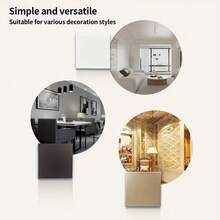 1pc 86 Type Self-Adhesive Switch Socket Panel Cover, Plastic Wall Hole Decorative Cover, Home Essential - A - View 8