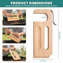 Wooden Grill Scraper, Brush Natural Hardwood BBQ Cleaner, Grill Grate Cleaner For Traeger Grills -  Bristle-Free Grill Cleaning Tool With Pro Series, Ironwood, And Timberline Grills - WOOD - View 3