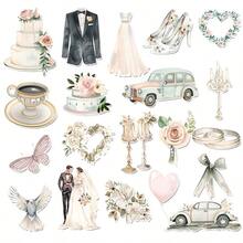 1 Set, Wedding Theme Stickers, Love & Friendship Scrapbooking Stickers, Handmade DIY Planner Stickers, Handcraft Holiday Gift Stickers, Bookmark Planner Stickers - A - View 2