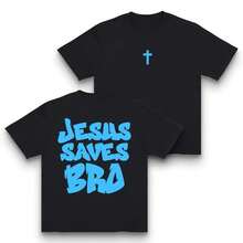 ACTOS 4:12-JESÚS SALVA Camisetas Cristianas con Gráficos Hechas en EE. UU. para Mujeres y Hombres, suaves y cómodas - Negro 2 - Ver 4