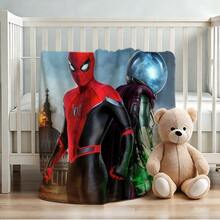 1pc S-Pider-Man Print Blanket,Retro Cartoon Style Throw Blanket,Cartoon Character Printed Blanket,All-Season Universal Nap Blanket,Character Home Decor Blanket,Modern Fashion Gift Suitable For Home Bedroom Bed Sofa Office Lunch Break Cover Picnic Blanket - Nhiều màu - Xem 4