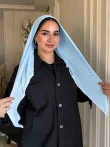 1pc Instant Triangle Hijab, All-In-One Tie-Up Design, Quick Wrap Without Slipping, No Undercap Needed, Suitable For Daily Wear, Prayer, And Outings - Instant Triangle Hijab - View 24