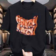 Printed T-Shirt For Men And Women - Black - View 1