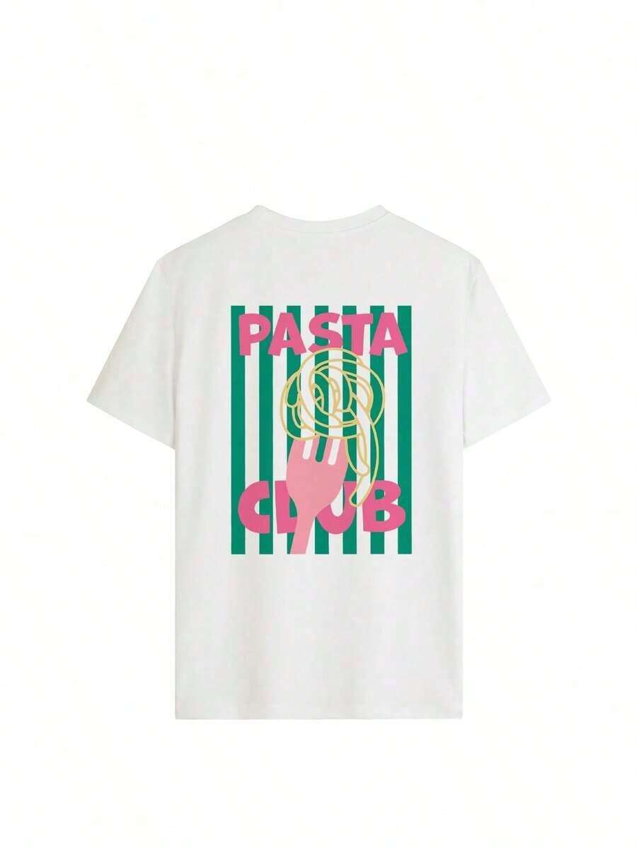 Women's Loose-Fitting T-Shirt With A Round Neck And Exquisite Print. Soft And Breathable Fabric, Comfortable To Wear, And Short Sleeves. Casual And Relaxed Fit, Versatile Style. Made From High-Quality 100% Pure Cotton (200 G). - 白色 - 查看 1