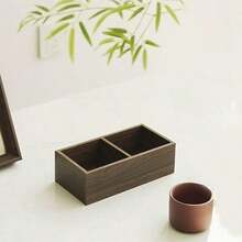 1 Pieza Caja de Almacenamiento de Bolsas de Té de Madera con 2 Estuches de Exhibición Multifuncionales de Madera Maciza, Perfecta para la Organización de Bolsas de Té, Azúcar, Especias & Artículos Esenciales de Cocina en la Mesa, Solución Elegante de Decoración del Hogar - Multicolor - Ver 3