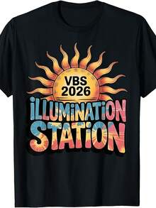 Camiseta de Faith, Escuela Bíblica de Vacaciones, Estación de Iluminación VBS 2026 - Negro - Ver 7