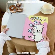 3-Fold High Transparency Acrylic Protective Case With Pen Slot. Cute Fresh Unique 3-Fold High Transparency Acrylic Protective Case. Tablet Protective Case Features: 3-Fold Stand Design, Smart Sleep/Wake Function - Multicolor - View 4