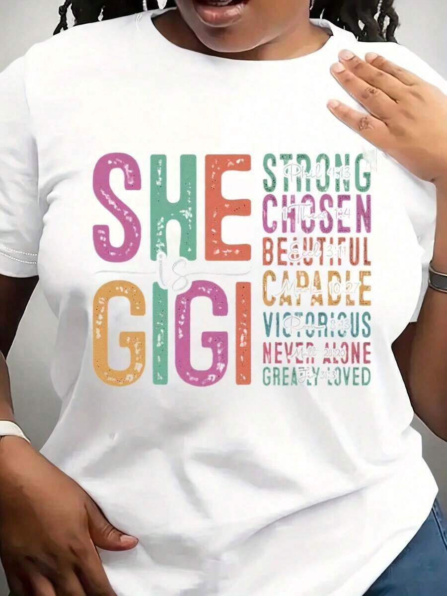 Suave, transpirable y ligera para comodidad durante todo el día. Camiseta "Ella Es Gigi", Camiseta Vintage para Abuela, Camiseta para el Día de la Madre, Regalo para Abuela, Mejor Regalo para Abuela, Regalo para Nueva Abuela, Regalo para Gigi, SL5016. Cuello redondo clásico con un corte relajado que favorece todas las formas del cuerpo y es fácil de combinar con jeans, shorts y leggings. - Blanco - Ver 1