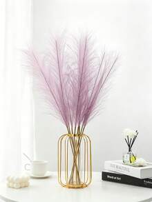 10-Piece Set Of Brown Large Fluffy Imitation Dandelion And Reed Grass, Bohemian Style Farmhouse Home Decor, Vase Filling Display, Living Room And Bedroom Home Decorations, Wedding Bride Party Decoration, Autumn Thanksgiving Decoration - Multicolor - View 9